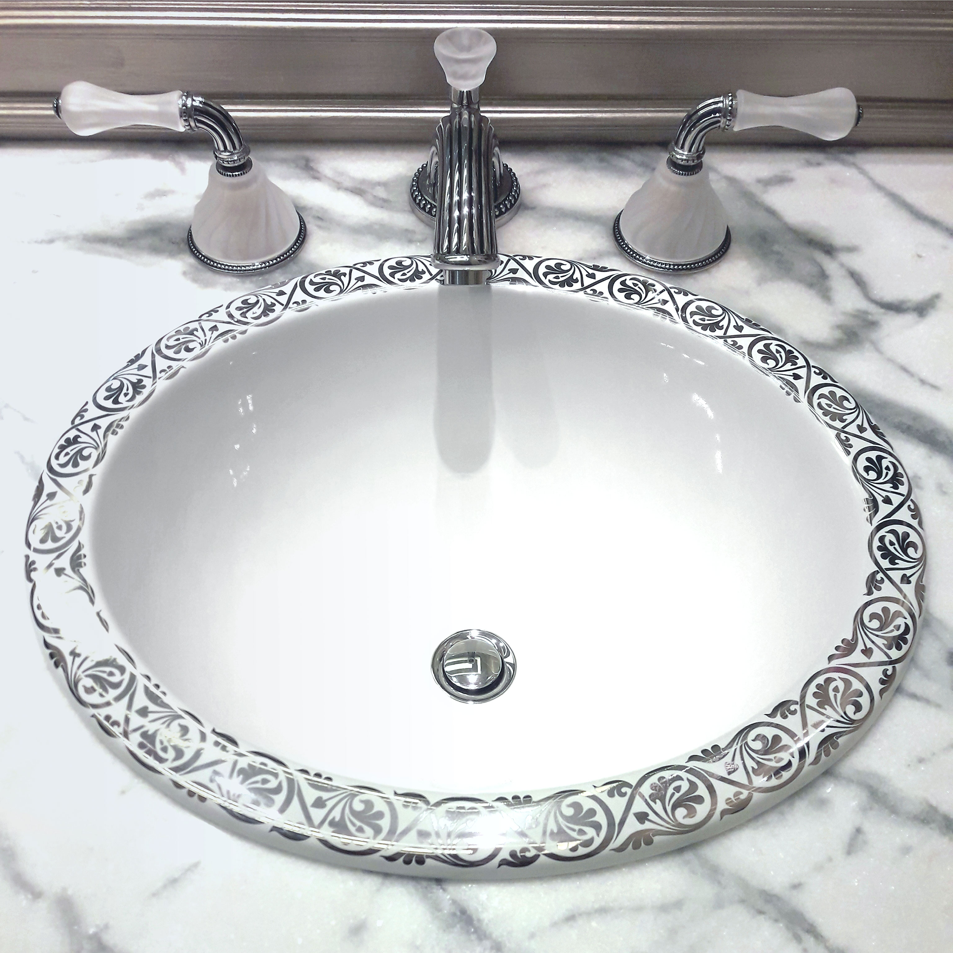 Platinum isn’t just for hair, it’s great in bathrooms & on sinks too!